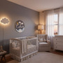 Starry Night Sky Personalized Nursery Round Wood Sign