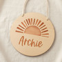 Sun Drenched Boho Dreams Nursery Round Wood Sign