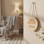 Sun Drenched Boho Dreams Nursery Round Wood Sign