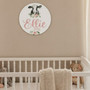 Sweet Cow Nursery Personalized Animal Round Wood Sign for Girls