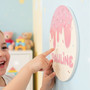 Sweet Sprinkles Donut Themed Nursery Round Wood Sign for Girls