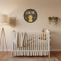 Wild Heart Safari Baby Lion Nursery Round Wood Sign