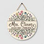 Assistant Principal Wildflower Floral Round Wood Sign Gift