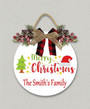 Beloved Family Traditions Christmas Round Wood Sign