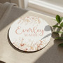 Boho Wildflower Floral Round Wood Sign Personalized Girl Gift
