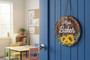 Bright Sunflower Floral Round Wood Sign Classroom Decor
