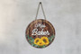 Bright Sunflower Floral Round Wood Sign Classroom Decor