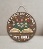 Celebrate the Joy of Learning Teacher Round Wood Sign