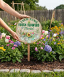 Custom Farmhouse Fresh Market Floral Round Wood Sign