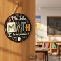 Custom Math Teacher Round Wood Sign Personalized Classroom Magic