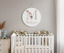 Floral Baby Girl Nursery Custom Floral Round Wood Sign