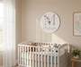 Floral Baby Girl Nursery Custom Floral Round Wood Sign