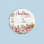 Floral Round Wood Sign Her Sweet Arrival Custom Baby Nursery Decor