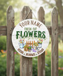 Garden Market Floral Round Wood Sign Custom Farmhouse Decor