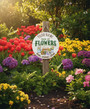 Garden Market Floral Round Wood Sign Custom Farmhouse Decor