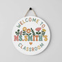 Gift a Bloom Floral Teacher Round Wood Sign