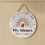 Gifts for Educators Custom Teacher Round Wood Sign Decor