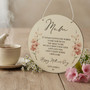 Heartfelt Mothers Day Floral Round Wood Sign Keepsake Gift