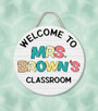 Inspire Young Minds Custom Teacher Round Wood Sign