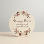 Mothers Day Floral Round Wood Sign for Mum and Grandma