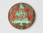 Personalized Family Memories Christmas Round Wood Sign