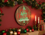 Personalized Family Memories Christmas Round Wood Sign