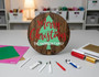 Personalized Family Memories Christmas Round Wood Sign