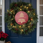 Personalized Family Name Christmas Tree Round Wood Sign Decor