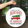 Personalized Red Truck Merry Christmas Round Wood Sign