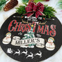 Rustic Farmhouse Charm Christmas Round Wood Sign Welcome Decor