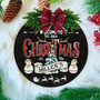 Rustic Farmhouse Charm Christmas Round Wood Sign Welcome Decor