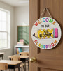 Sharpen Their Day Personalized Pencil Teacher Round Wood Sign