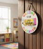 Sharpen Their Day Personalized Pencil Teacher Round Wood Sign