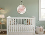 Sweet Strawberry Floral Round Wood Sign Nursery Decor