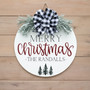 Warm Your Welcome Christmas Round Wood Sign Decor