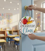Where Greatness Grows Apple Pencil Teacher Round Wood Sign
