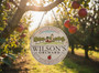 Apple Orchard Harvest Custom Farm Round Wood Sign