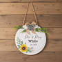 Custom Farmhouse Wedding Round Wood Sign Mr, Mrs Entryway Decor