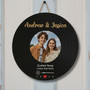 Custom Song Lyrics Wedding Round Wood Sign Unique Newlywed Gift