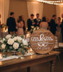 Custom Wedding Round Wood Sign Personalized Mr and Mrs Last Name