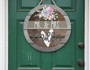 DIY Bridal Wedding Round Wood Sign Custom Door Hanger