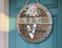 DIY Bridal Wedding Round Wood Sign Custom Door Hanger
