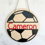 Goal Personalized Soccer Team Sport Round Wood Sign Decor