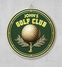 Golf Lovers Personalized Plaque Sport Round Wood Sign Gift