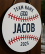 Home Run Heritage Custom Baseball Sport Round Wood Sign