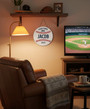 Home Run Heritage Custom Baseball Sport Round Wood Sign