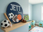 Inspire Future Pros Boys Sports Nursery Sport Round Wood Sign