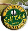Personalized Golf Club Round Wood Sign Duffer Welcome Man Cave Decor