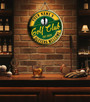 Personalized Golf Club Round Wood Sign Duffer Welcome Man Cave Decor