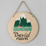 Personalized Mountain Round Wood Sign A Woodland Nursery Dream